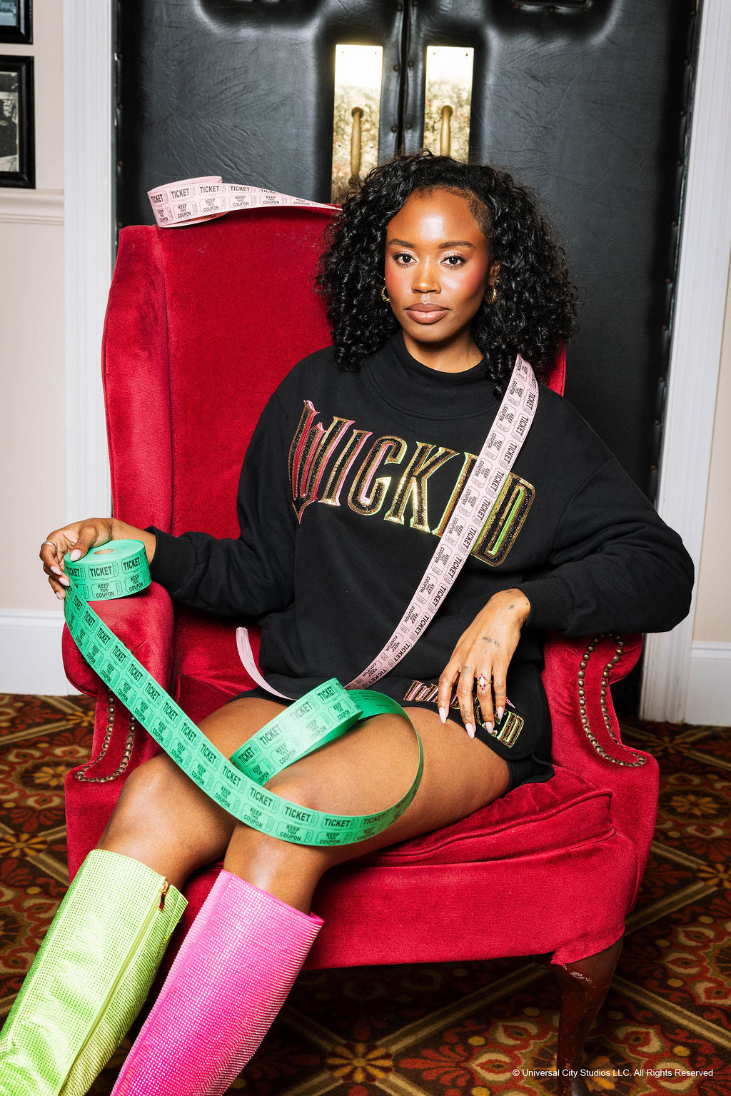 Licensed Black 'Wicked' Logo Sweatshirt | Queen of Sparkles