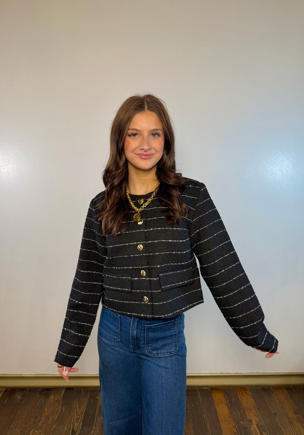 Rosalynn Stripe Tweed Jacket