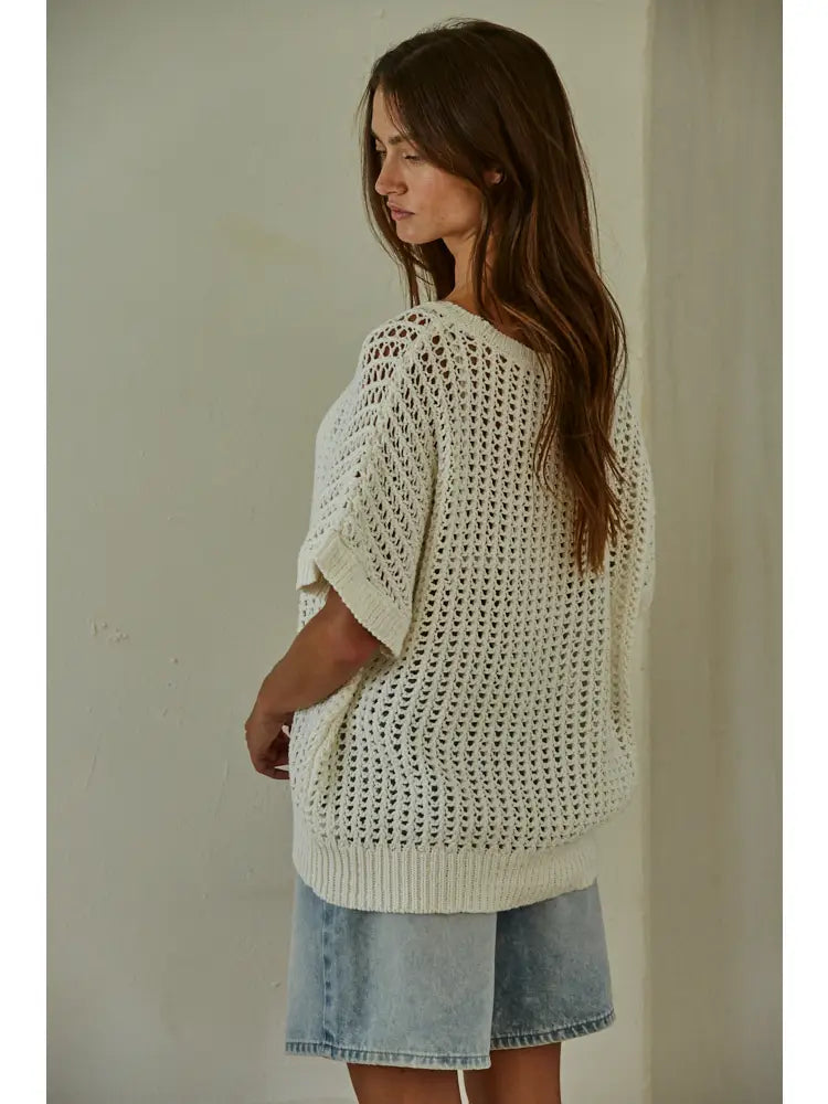 Amelia Fishnet Pullover Top
