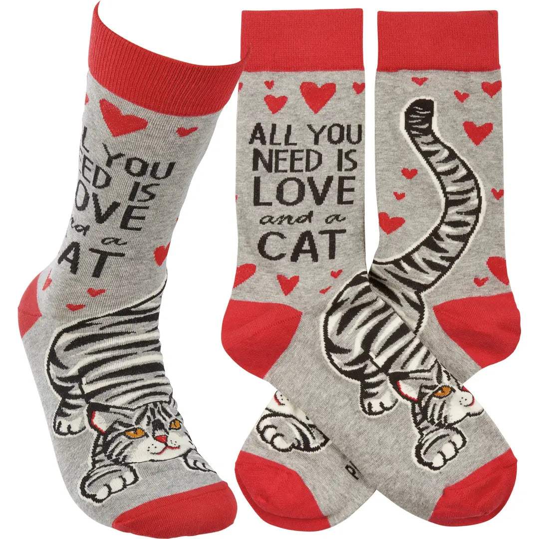 Classic Woven Crew Socks - Valentines
