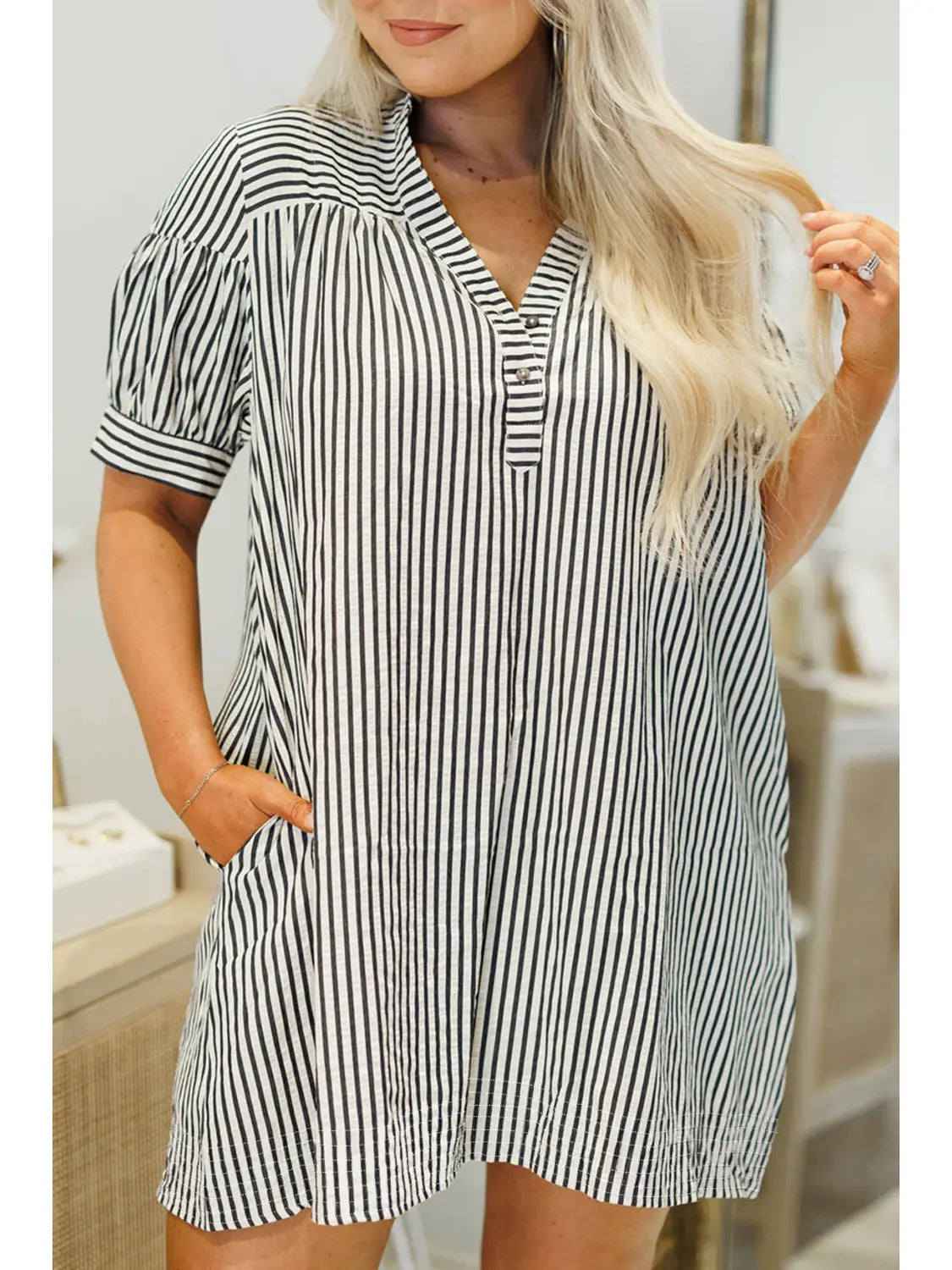 PLUS SIZE | Mirabelle Short Sleeve Mini Dress