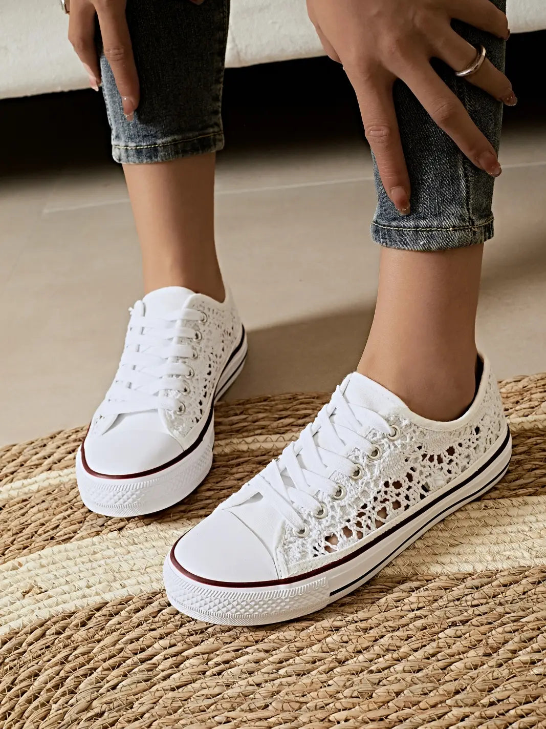 Ashlynn Low Lace Sneakers