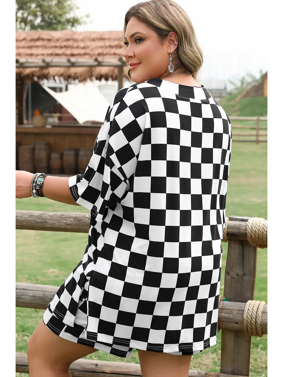 PLUS SIZE | Cecilia Checker Set