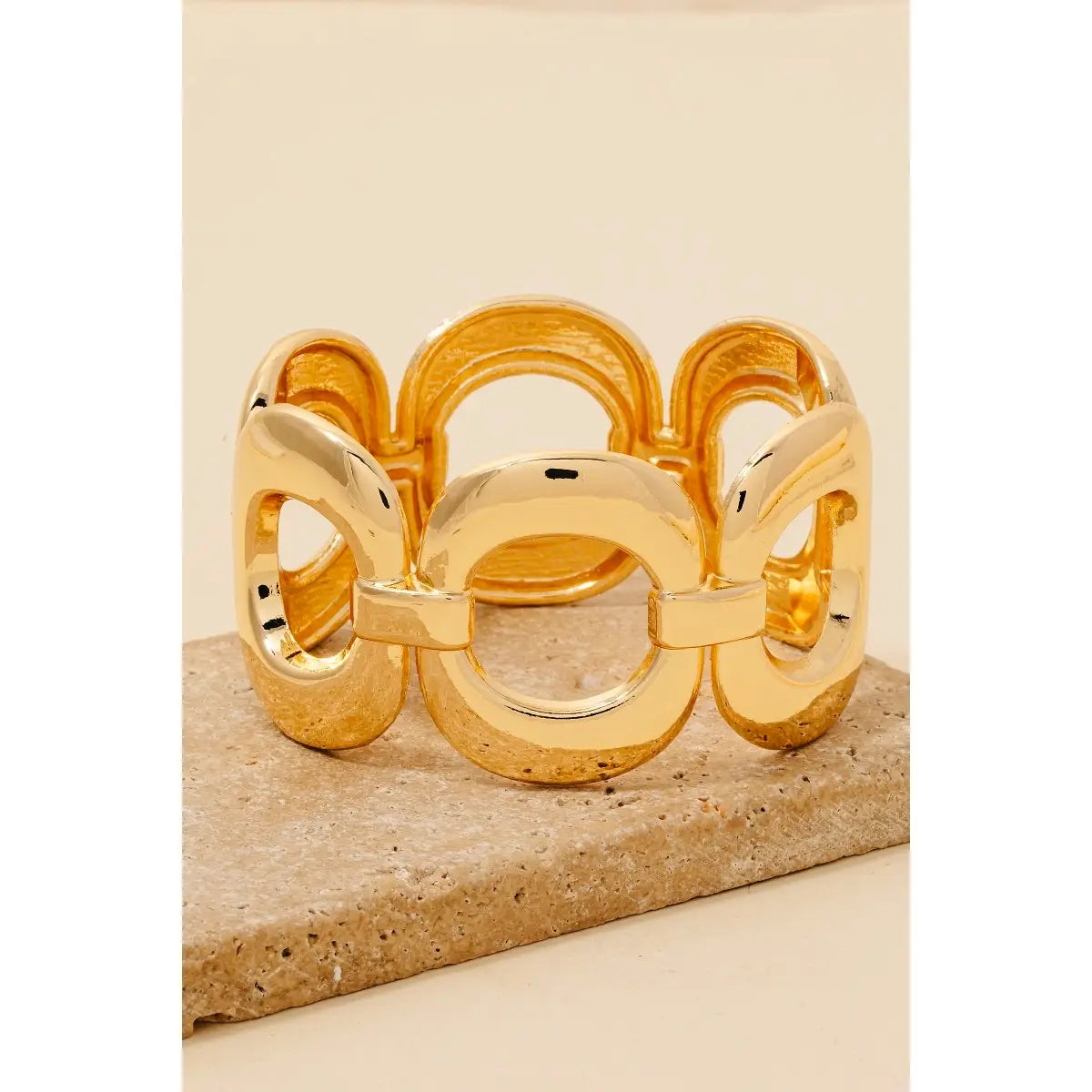 Solid Chain Link Bangle Bracelet