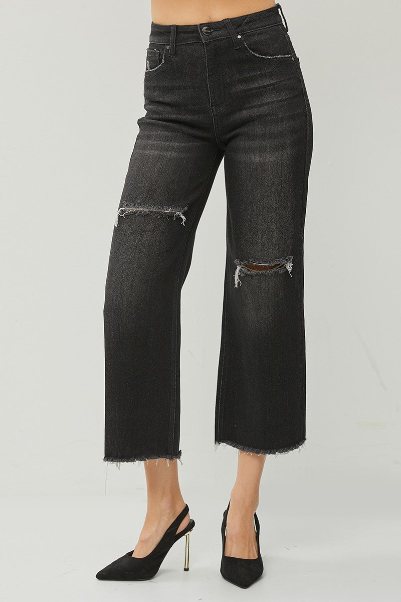 PLUS SIZE | Reese Frayed Ankle Jeanas | Risen Jeans