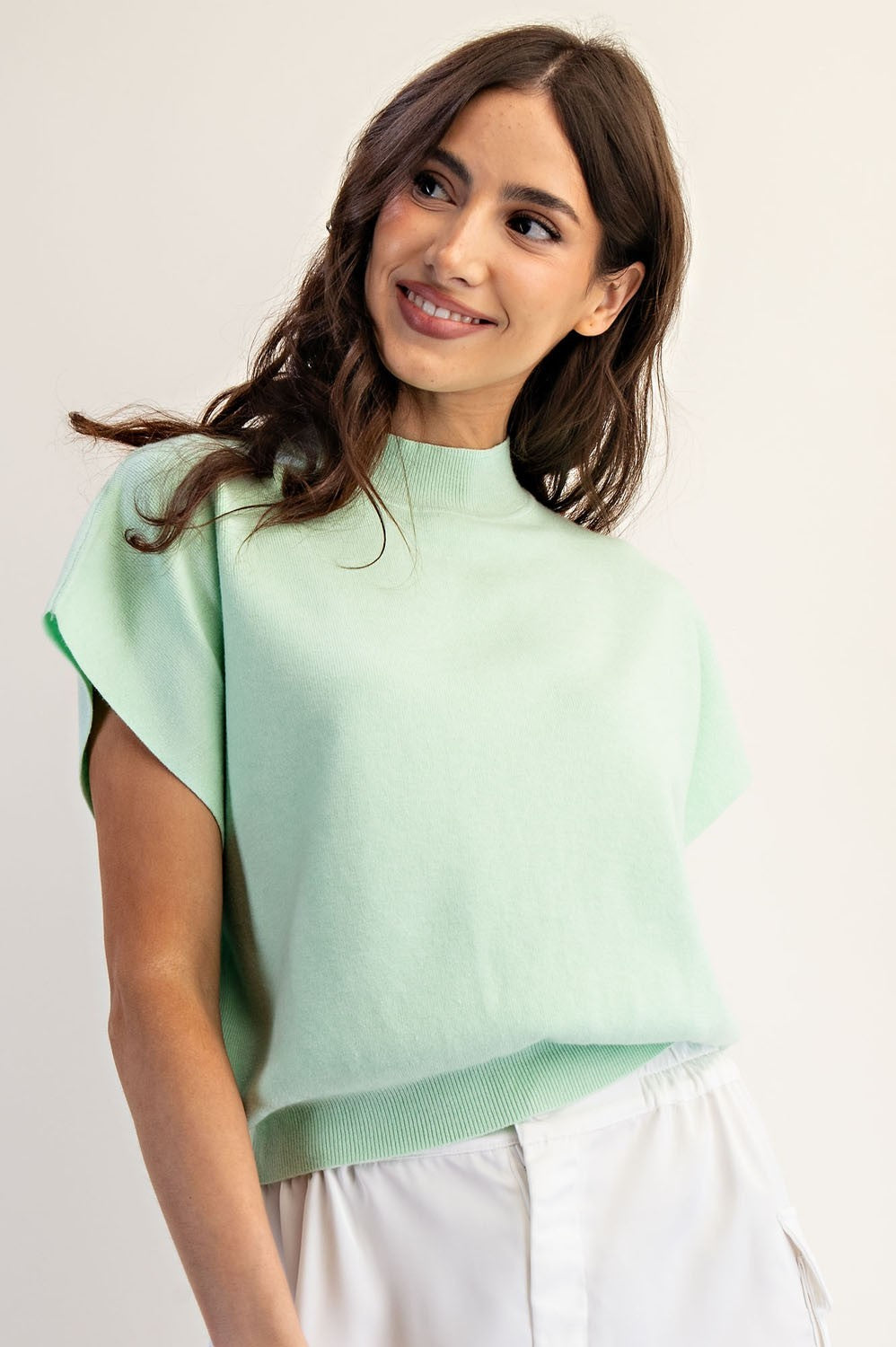PLUS SIZE | Noelle Mock Neck Top
