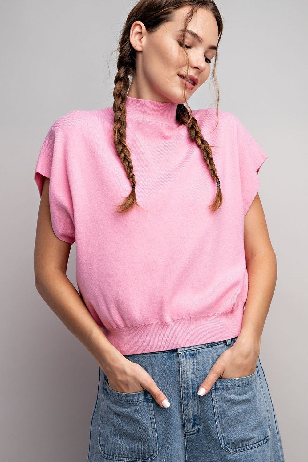 PLUS SIZE | Noelle Mock Neck Top