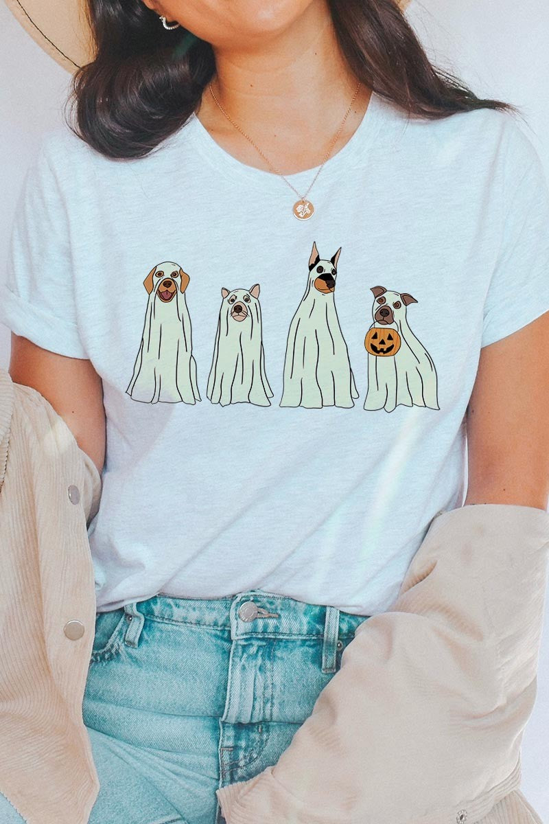 PLUS SIZE | Spooky Dog Ghost Tee