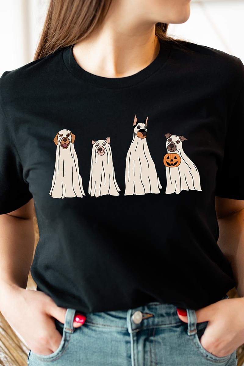 PLUS SIZE | Spooky Dog Ghost Tee