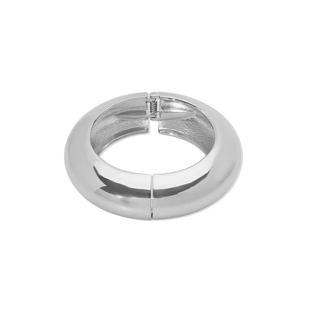 Silver Rounded Bangle