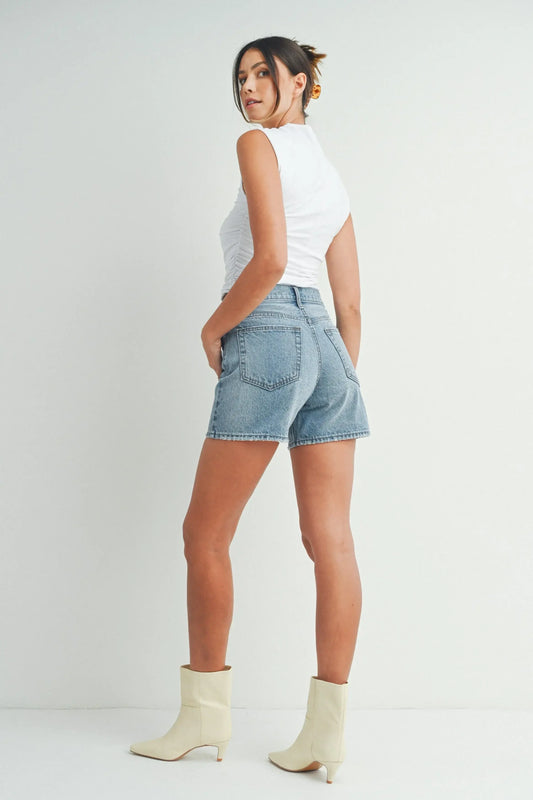 Laura Long Denim Shorts