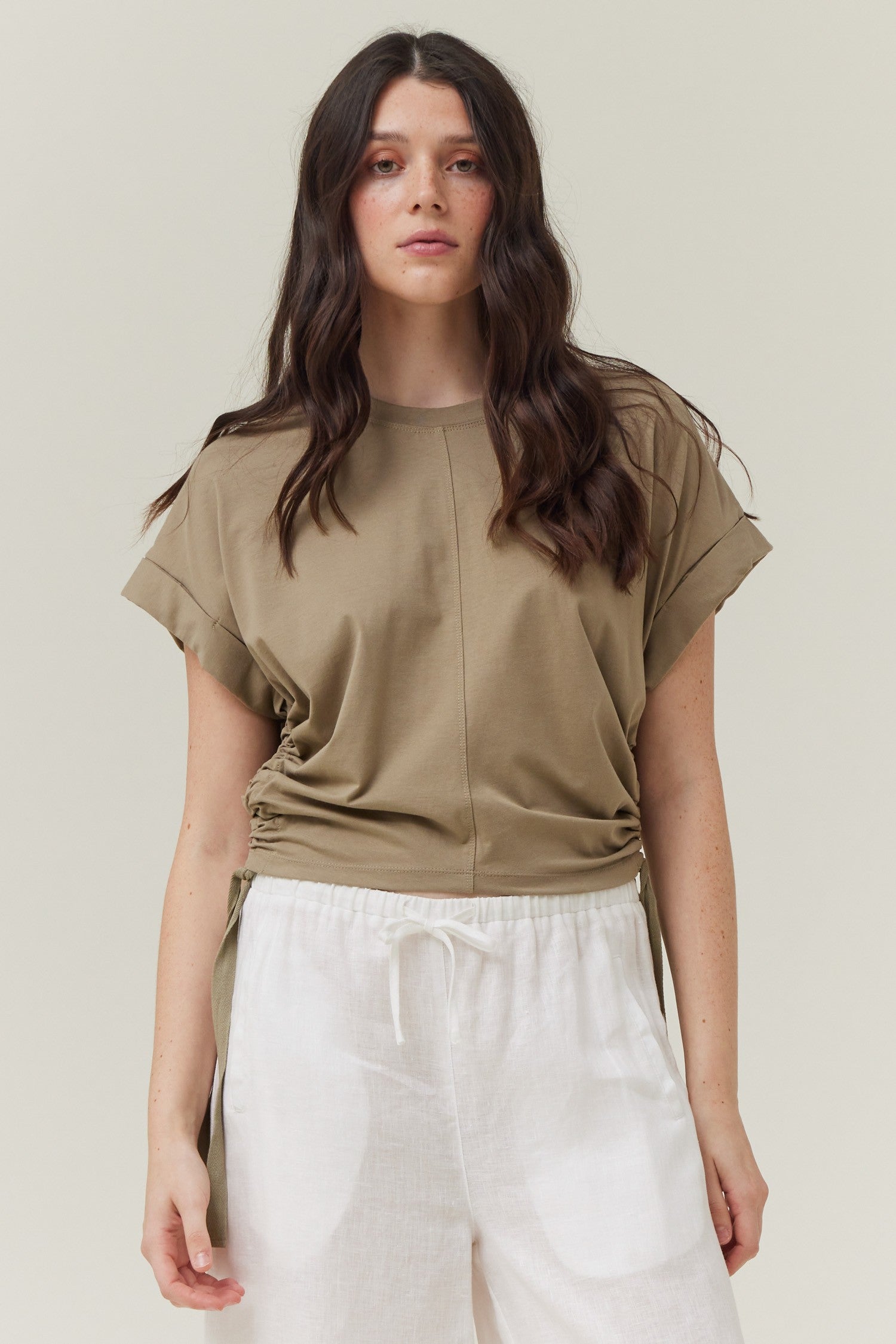 Layla Side Scrunch Tee