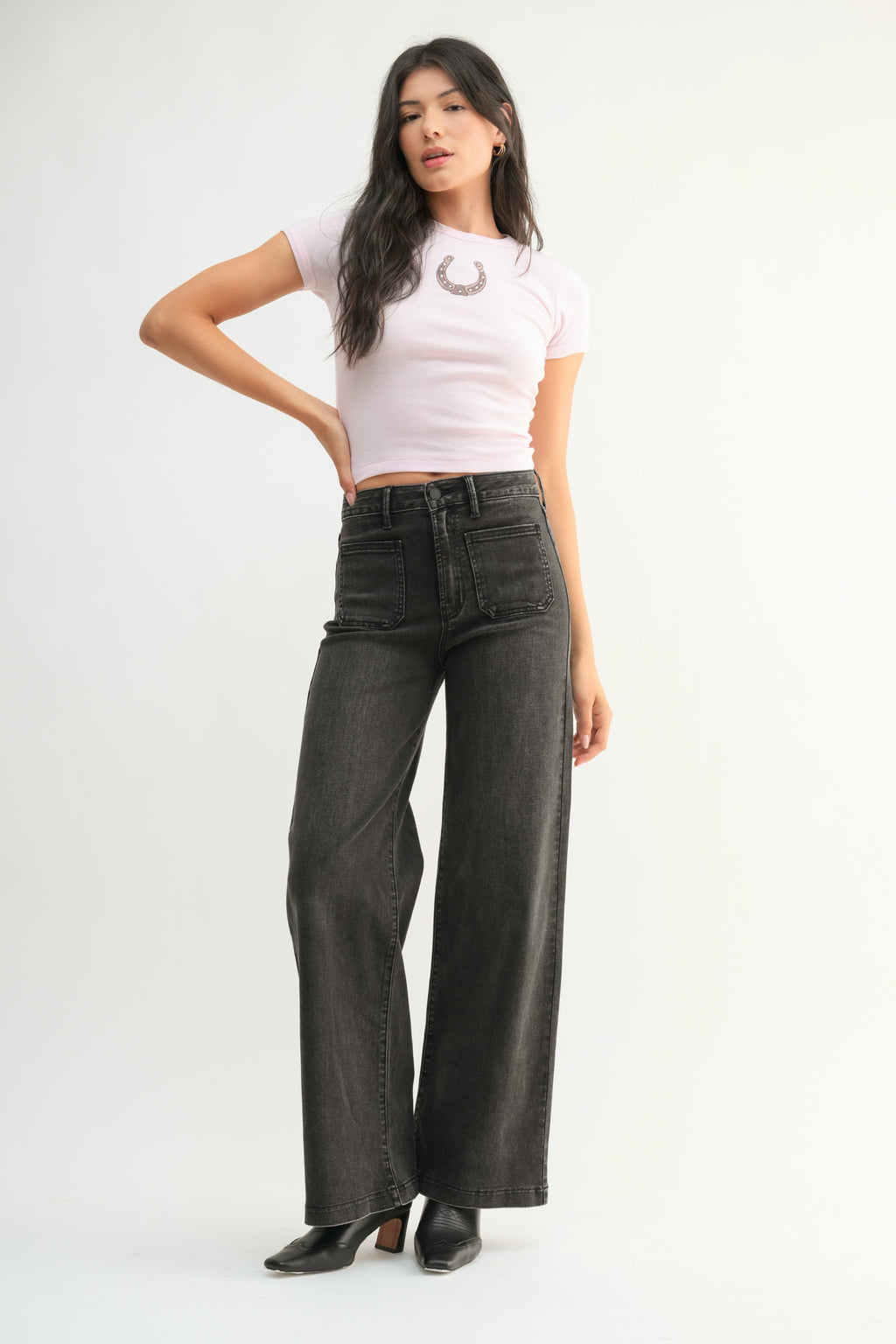 Driftcut Mini Patch Pocket Wide Leg Jeans