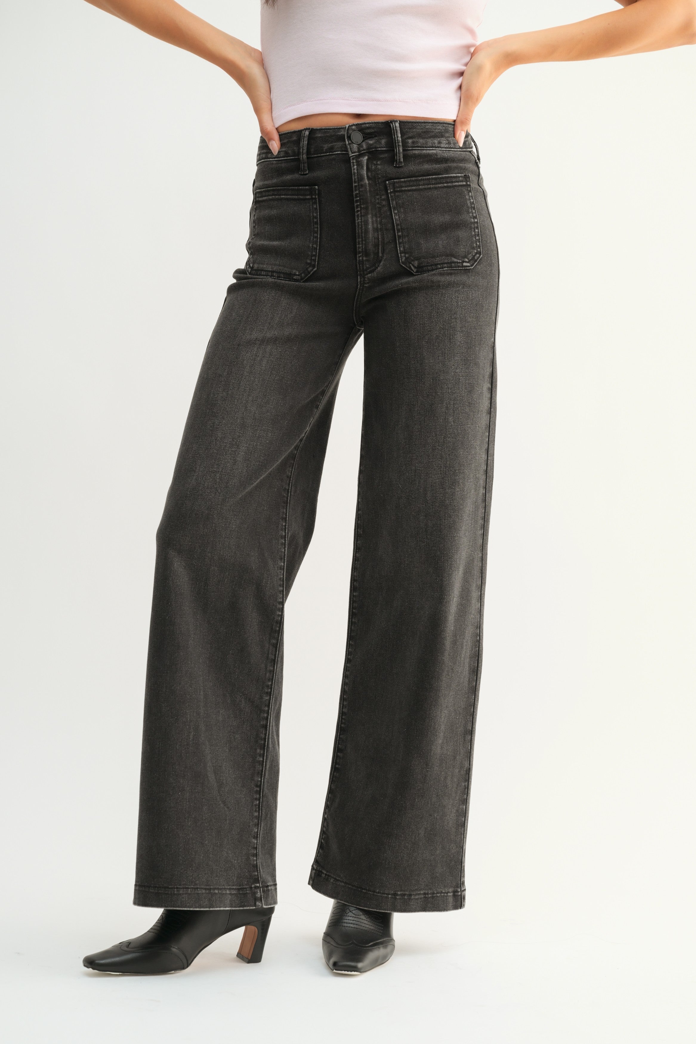 Driftcut Mini Patch Pocket Wide Leg Jeans