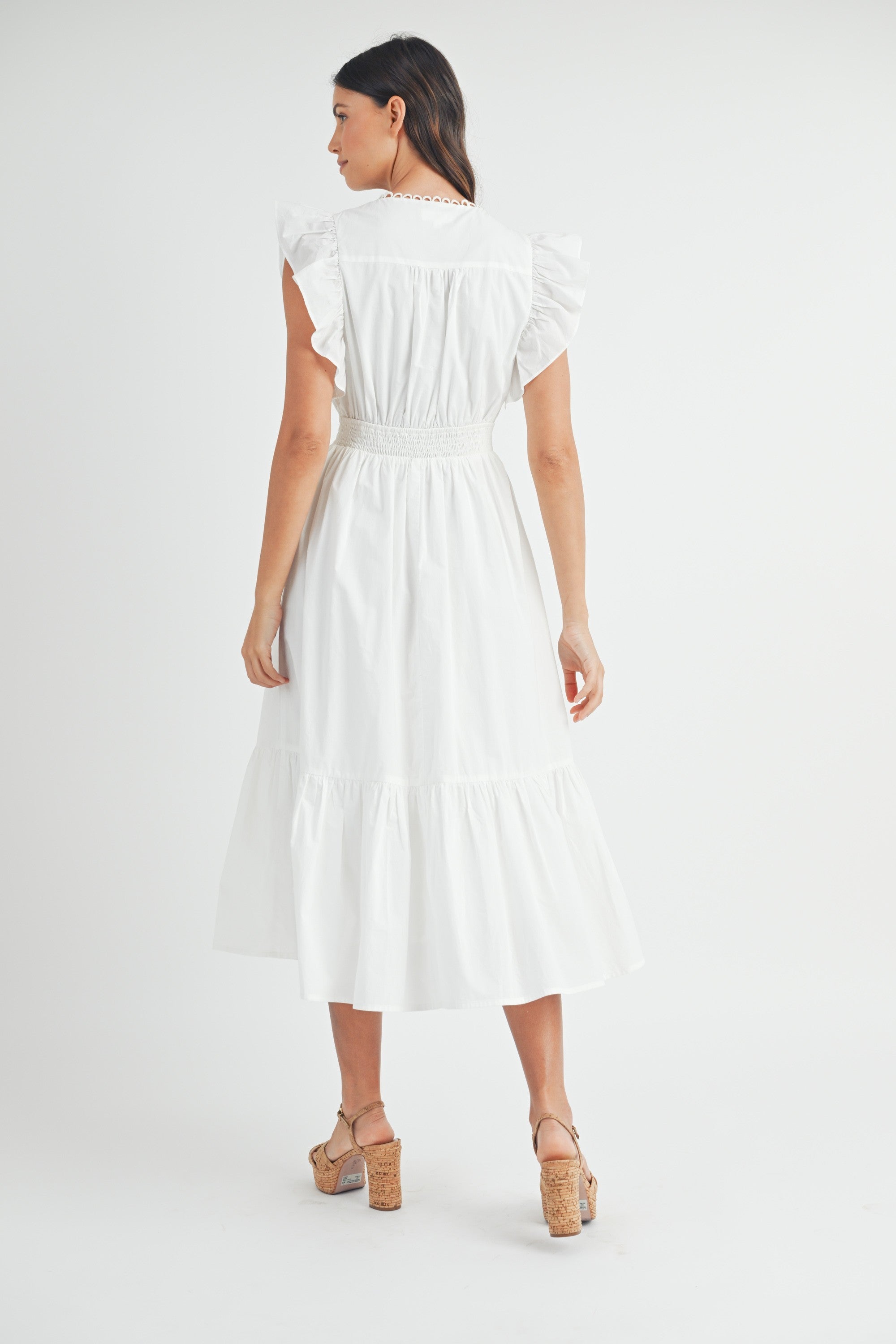 Aubree Scalloped Midi Dress