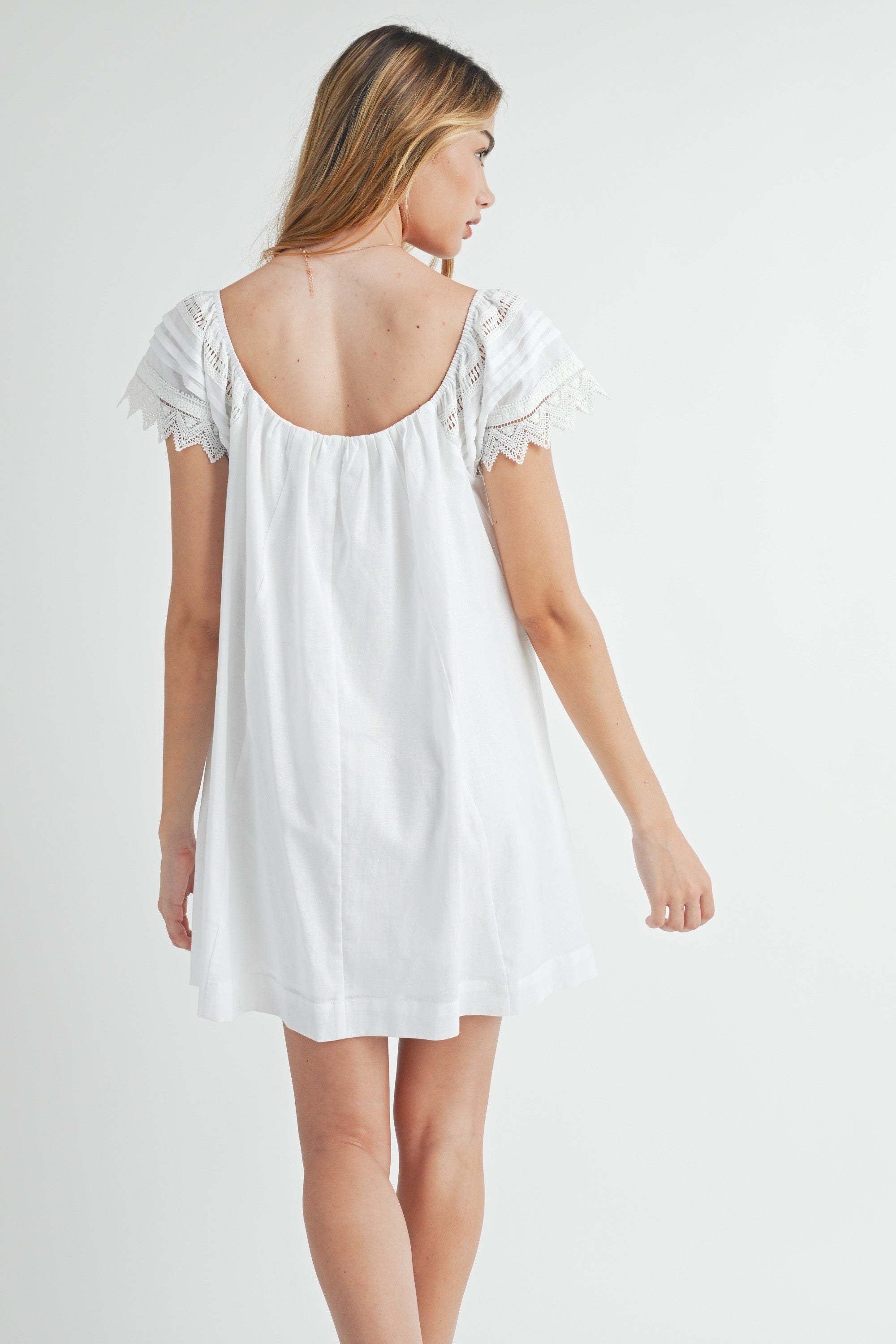 Addyson Lace Trim Mini Dress