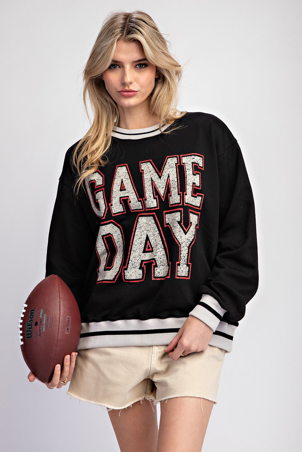 Striped Game Day Pullover