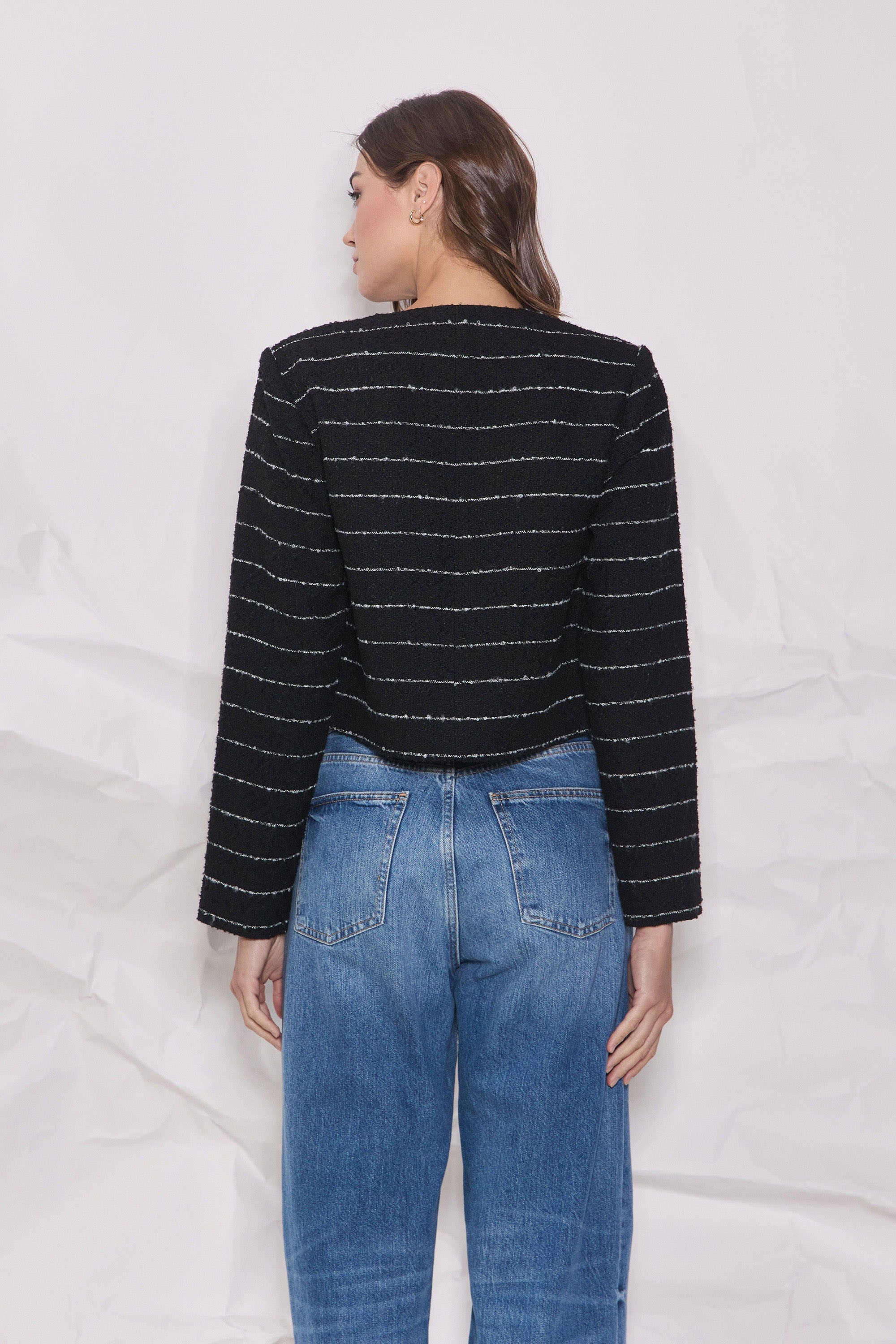 Rosalynn Stripe Tweed Jacket