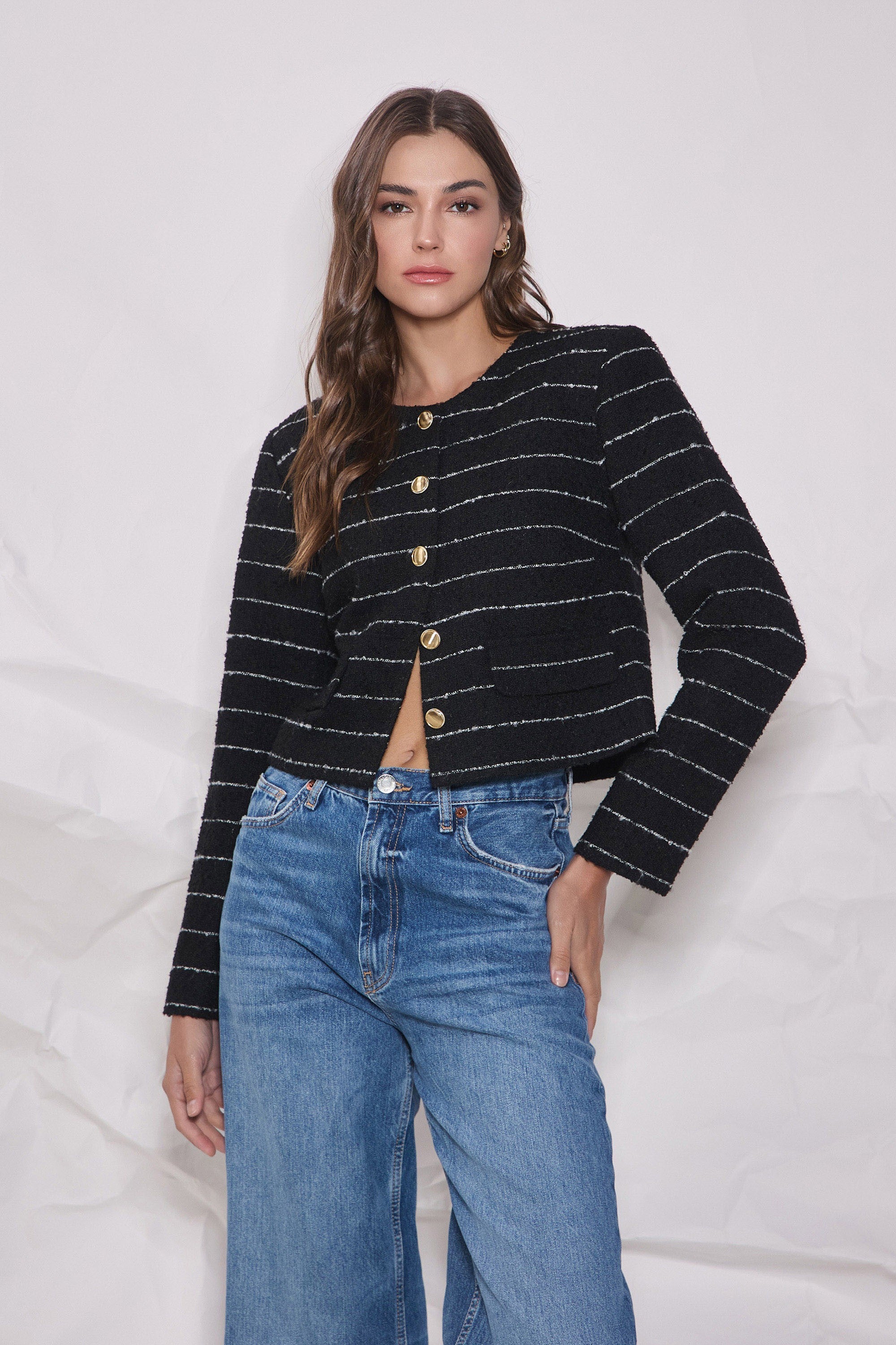 Rosalynn Stripe Tweed Jacket