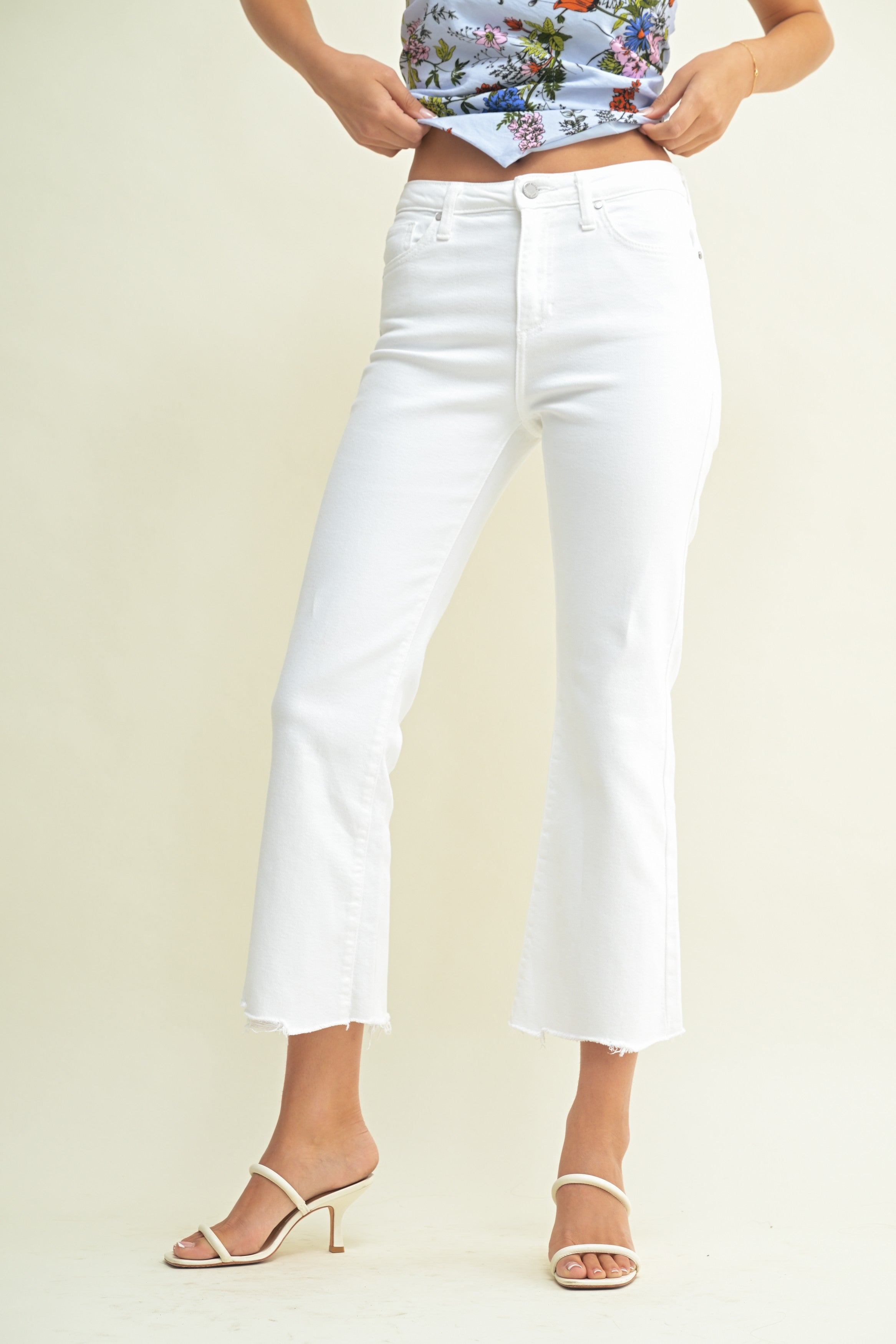 Corie Vintage Crop Flare Jeans | Just Black Denim