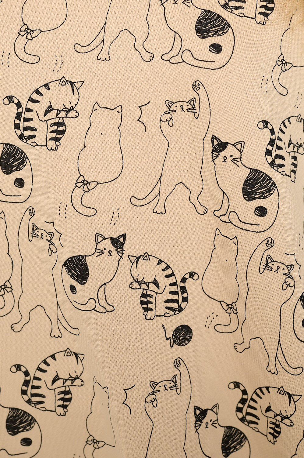 Scattered Kitty Cat Cotton Sweatshirt