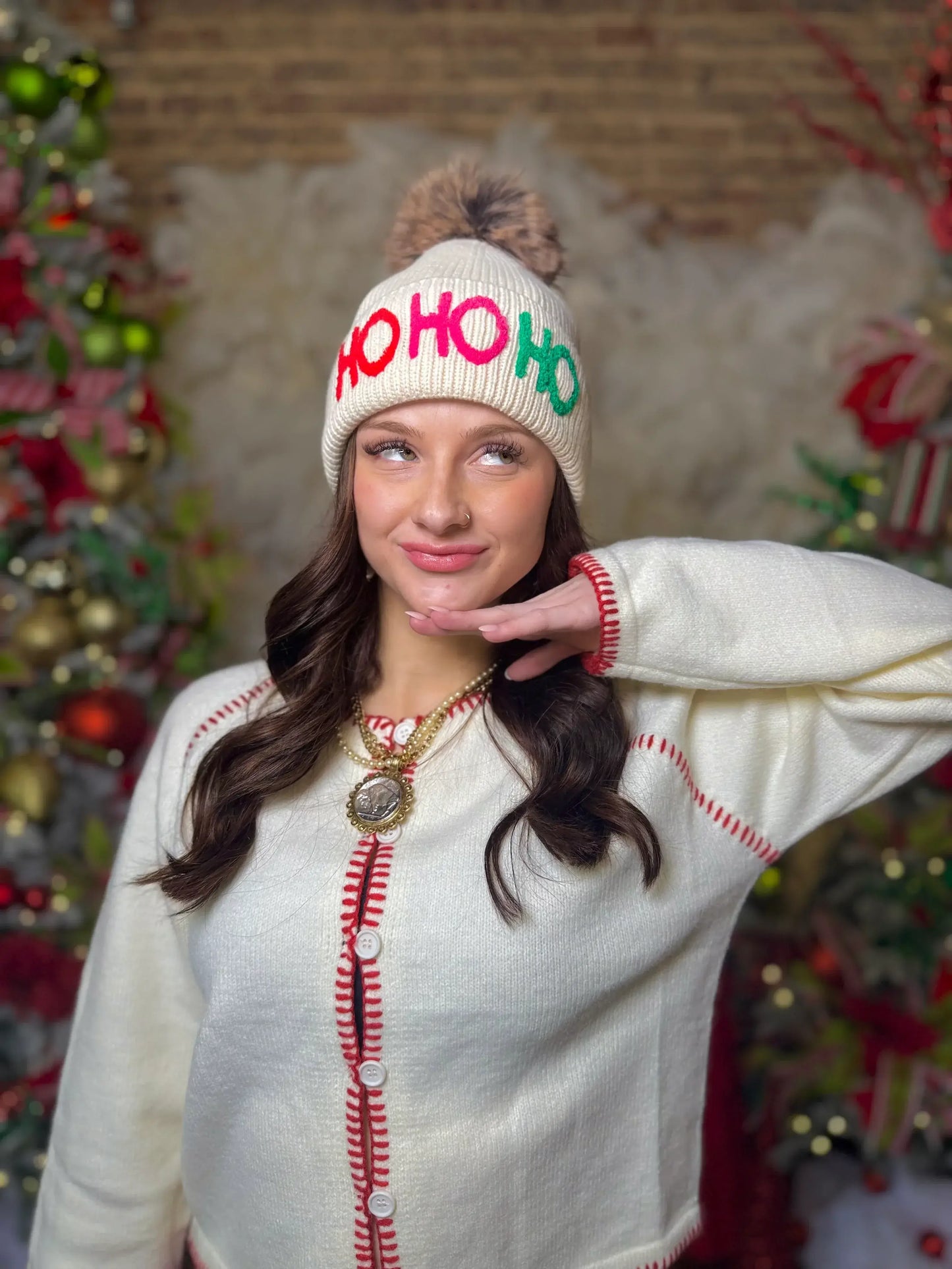 Christmas Pom Beanie