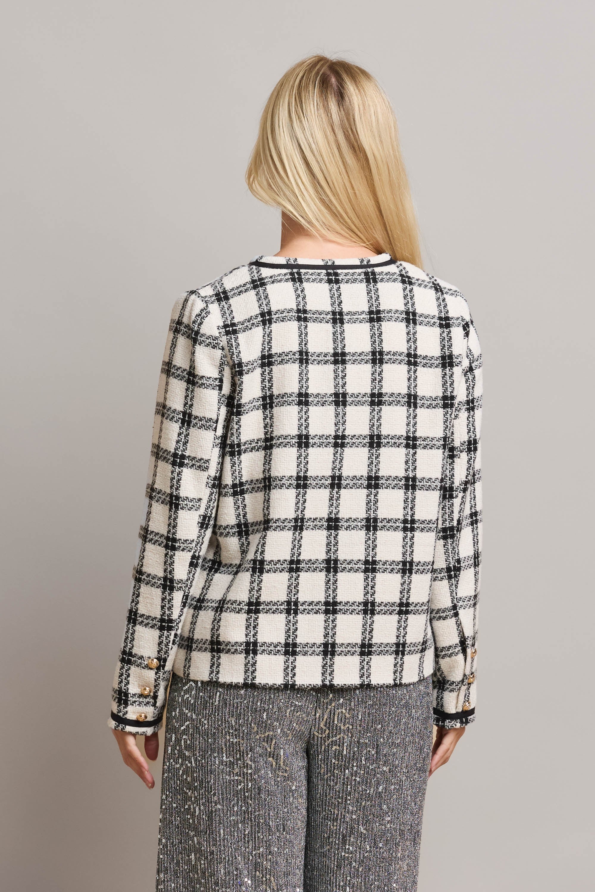 Plaid Checker Print Jacket