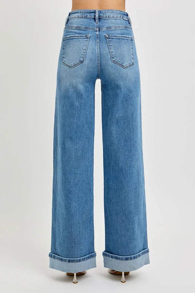 PLUS SIZE | Tummy Control High Rise Cuffed Jeans | Risen Jeans