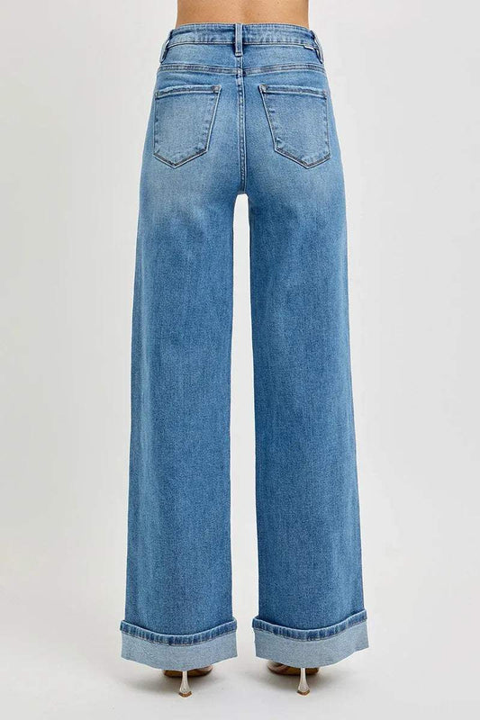 PLUS SIZE | Tummy Control High Rise Cuffed Jeans | Risen Jeans