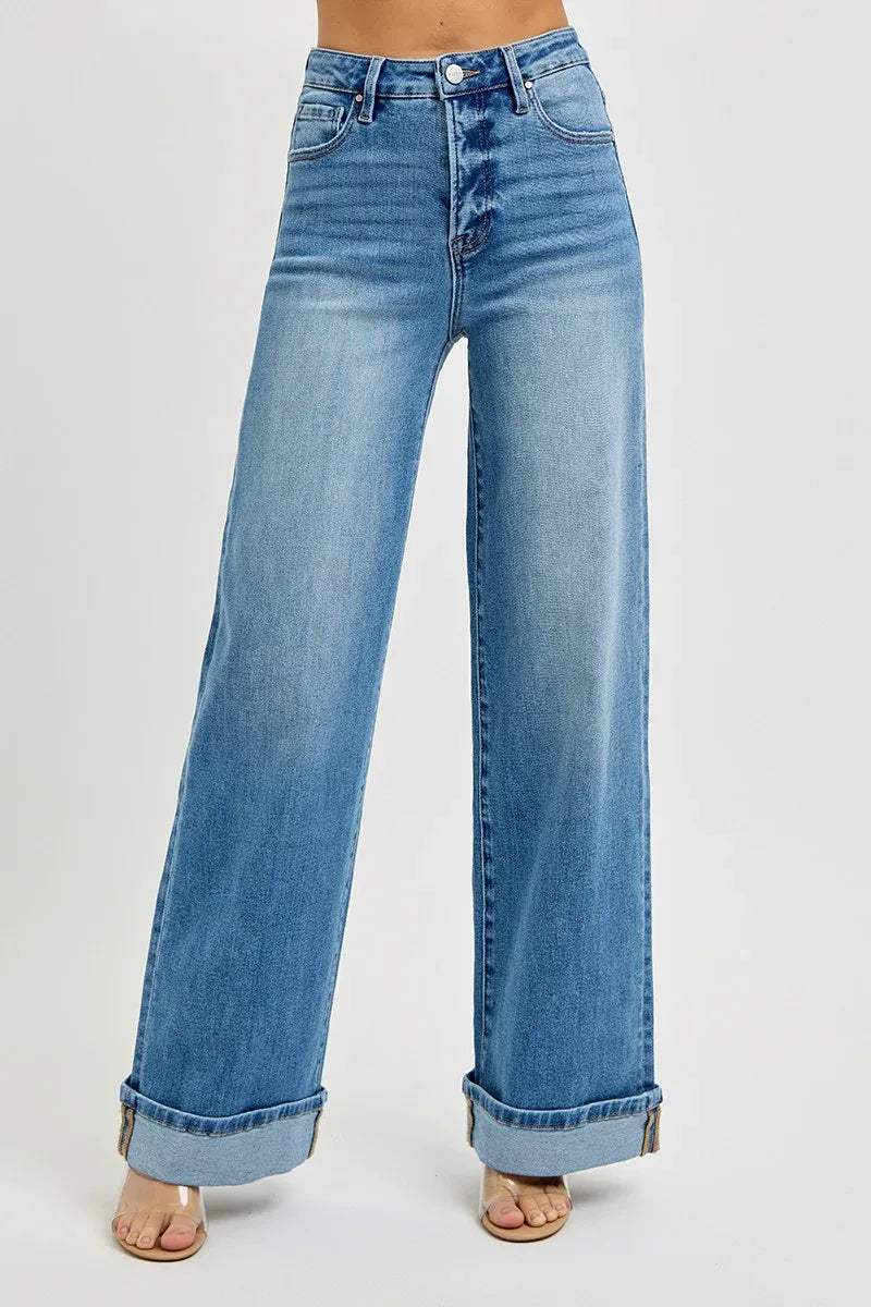 PLUS SIZE | Tummy Control High Rise Cuffed Jeans | Risen Jeans