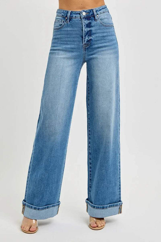 PLUS SIZE | Tummy Control High Rise Cuffed Jeans | Risen Jeans