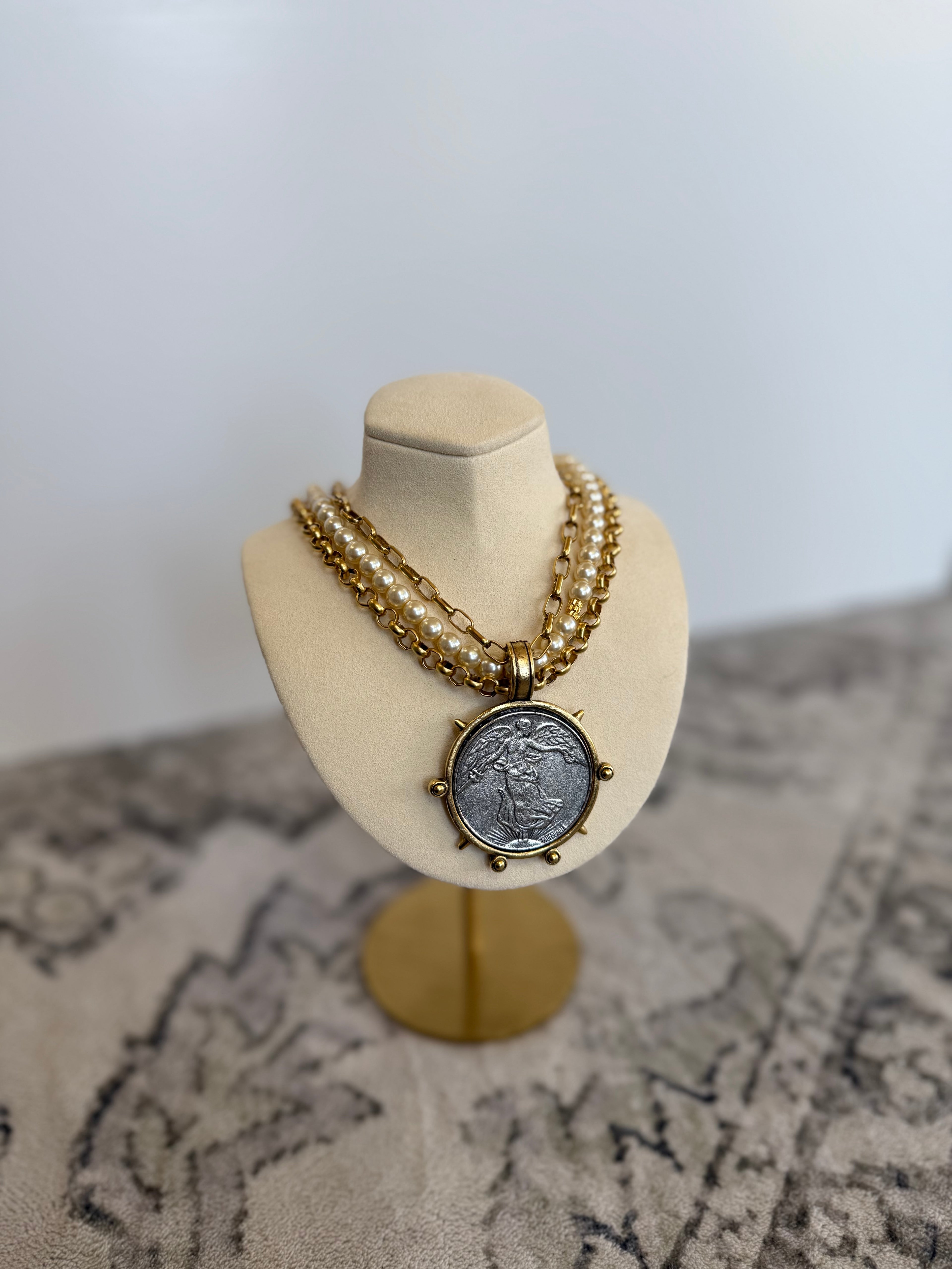 Golden Empire Layered Vintage Coin Necklace