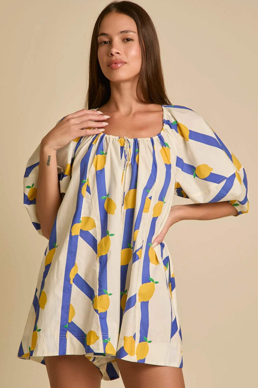 Citrus Stripes Romper