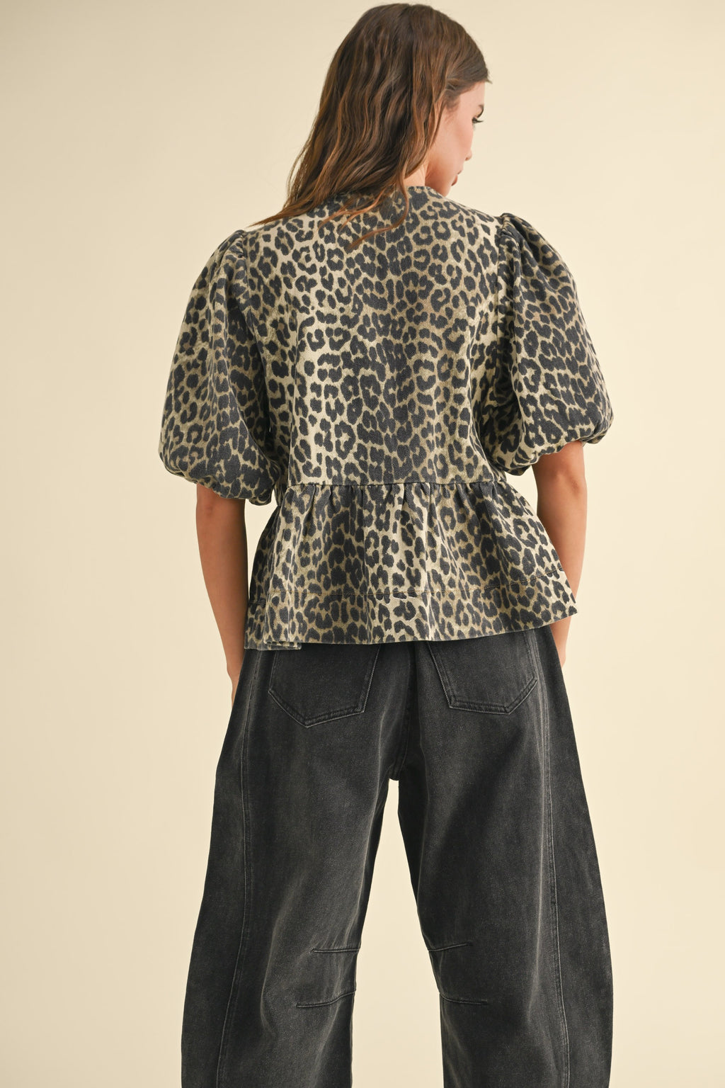 Morgan Leopard Tie Blouse