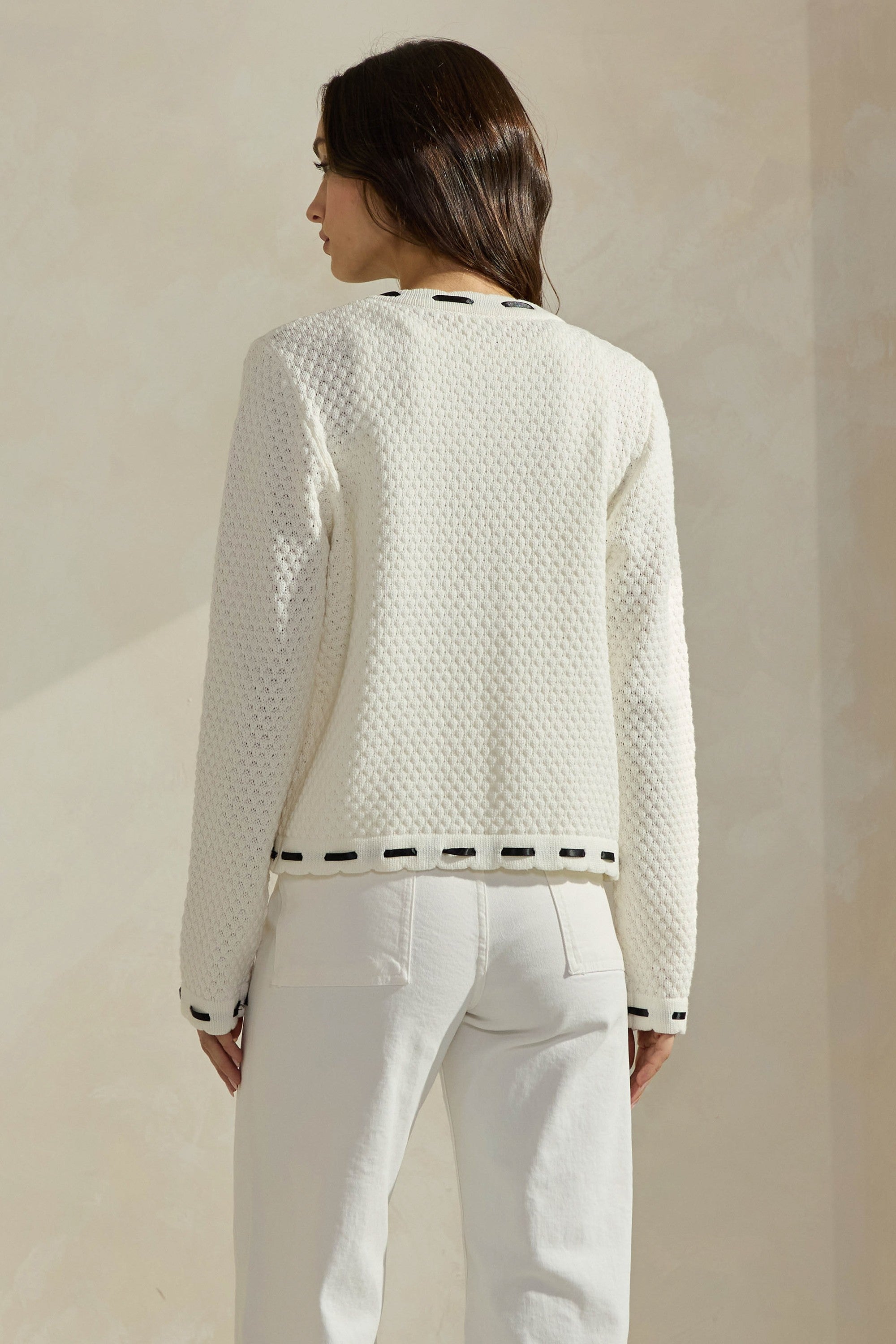 Lavinia Contrast Trim Cardigan