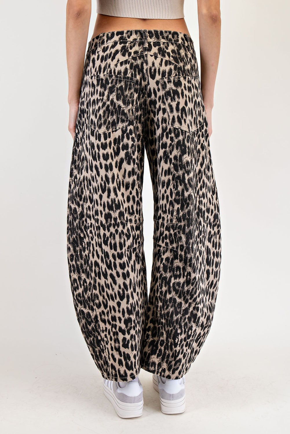 Morgan Leopard Barrel Jeans