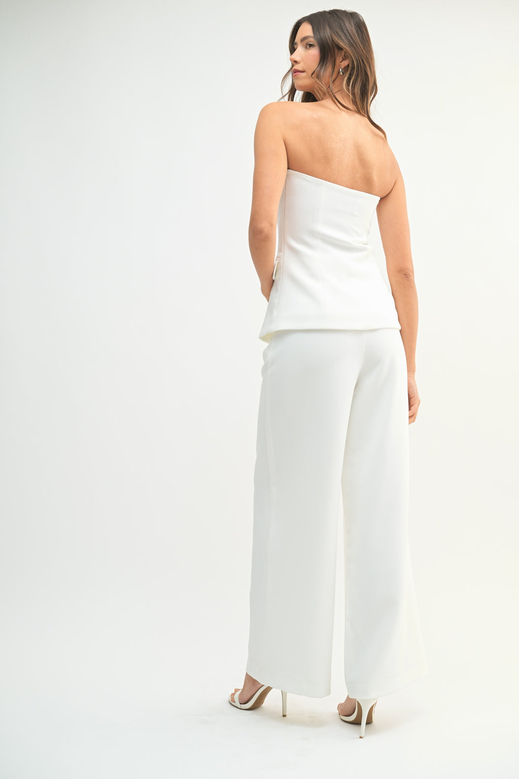 Sable Crepe Button Trouser Set