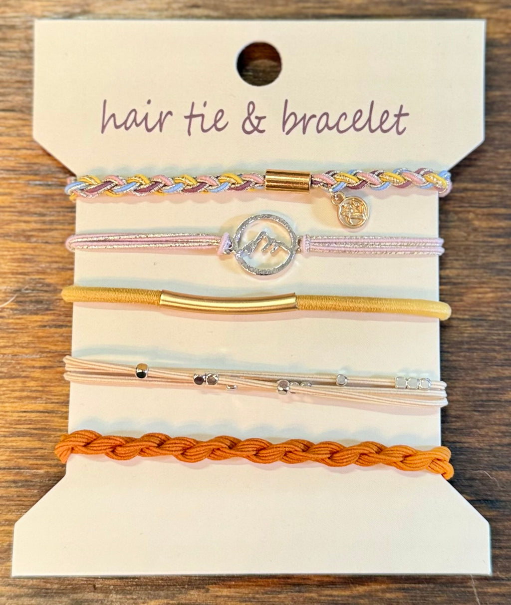 Wanderlust Hair Tie Bracelet Set | Set of 5