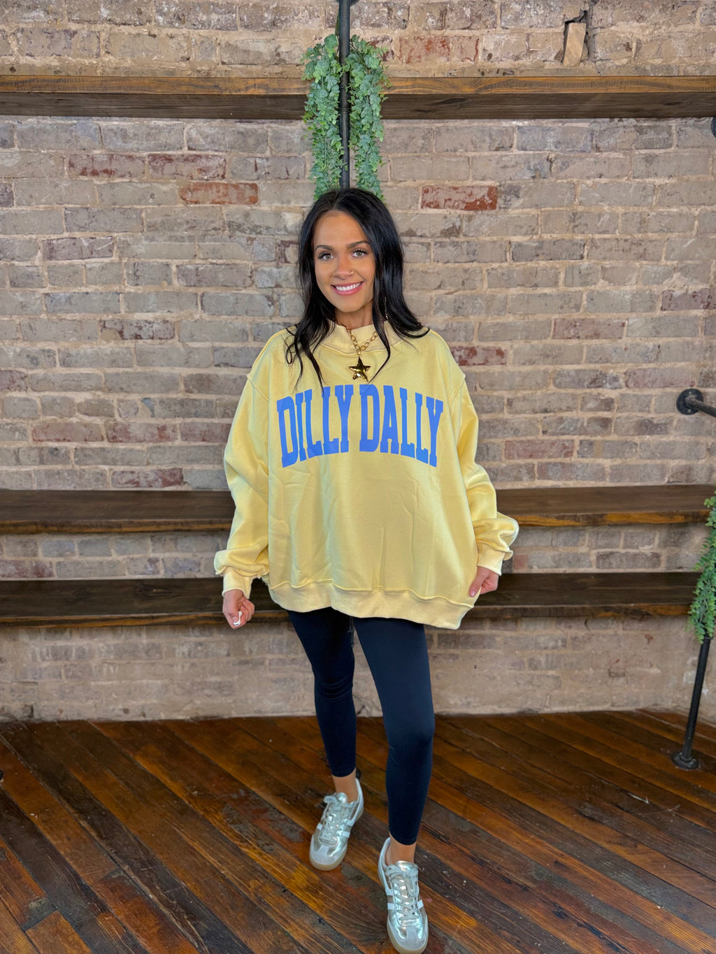 Dilly Dally Mock Neck Sweatshirt