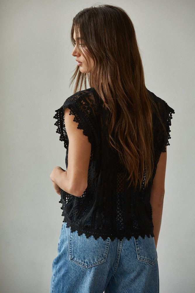 Jasmine Crochet Lace Top