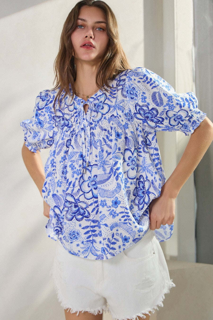 PLUS SIZE | Katherine Short Sleeve Blouse