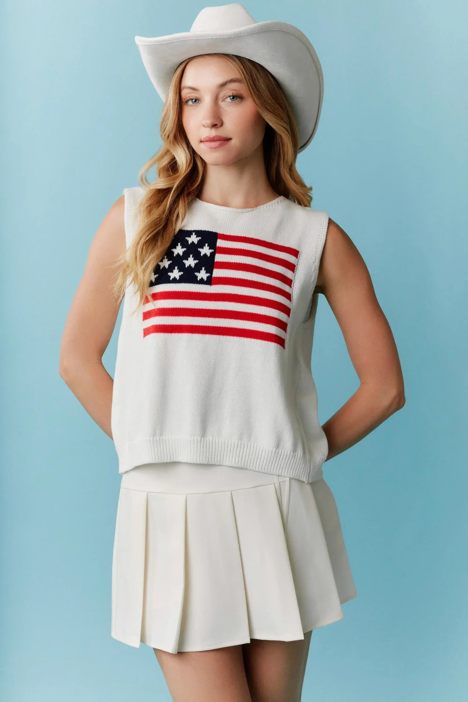 American Flag Knit Vest
