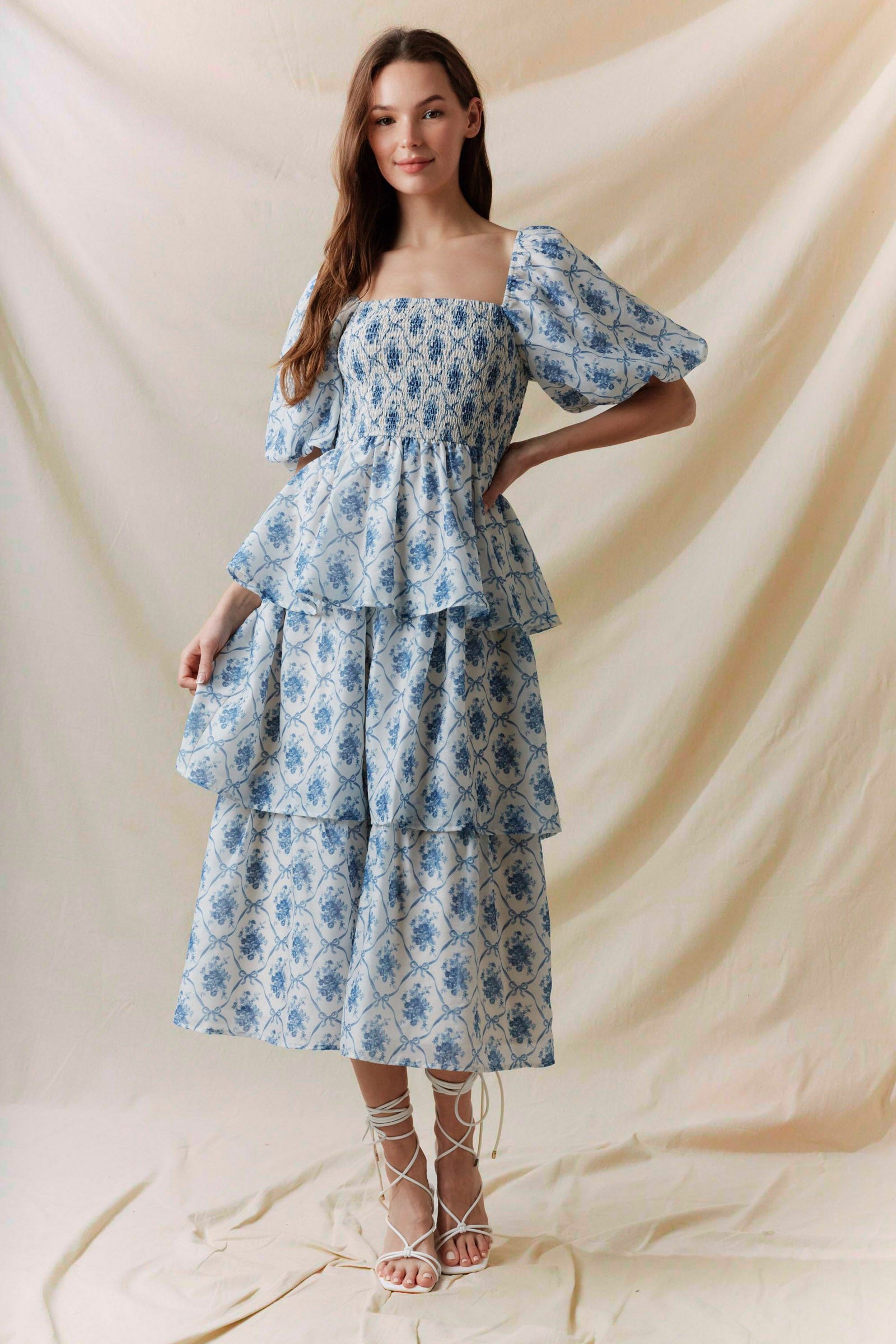 Eisley Smocked Tiered Midi Dress