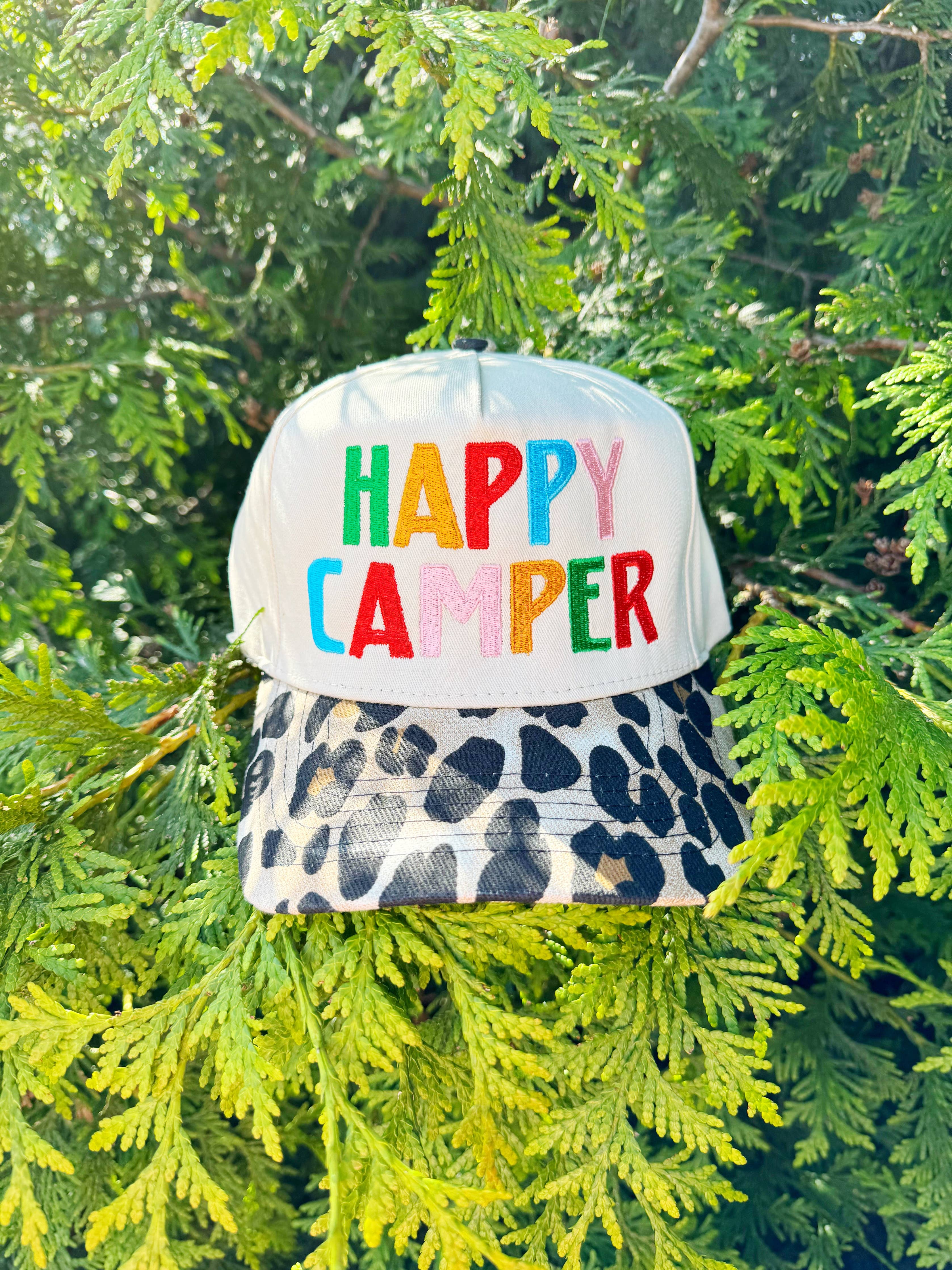 Wild Happy Camper Leopard Hat