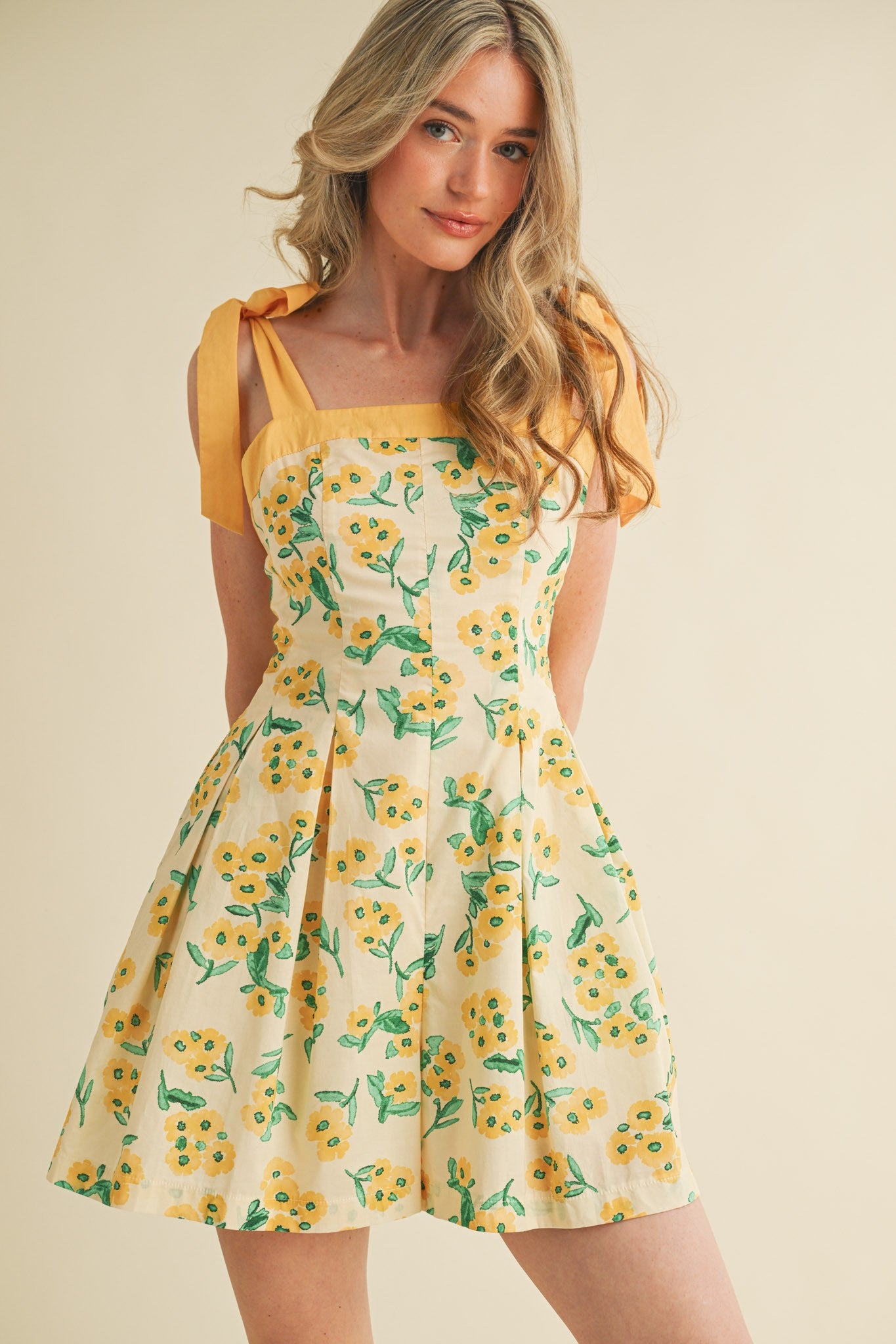 Painted Horizon Pleated Romper