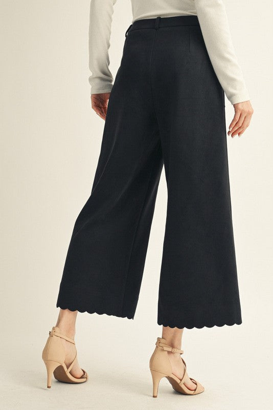 Frostpine Scalloped Suede Pants