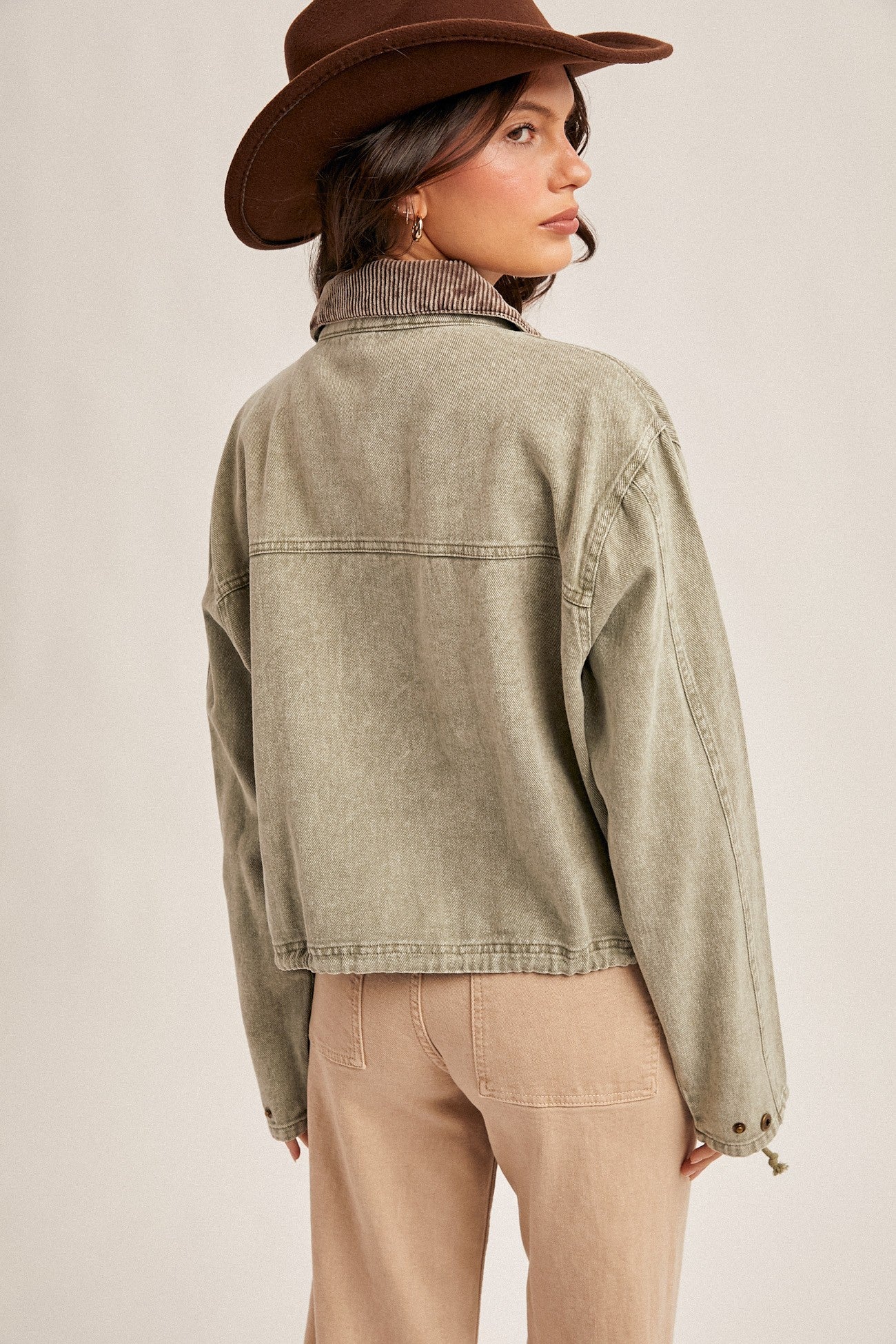 Vintage Muse Corduroy Crop Jacket