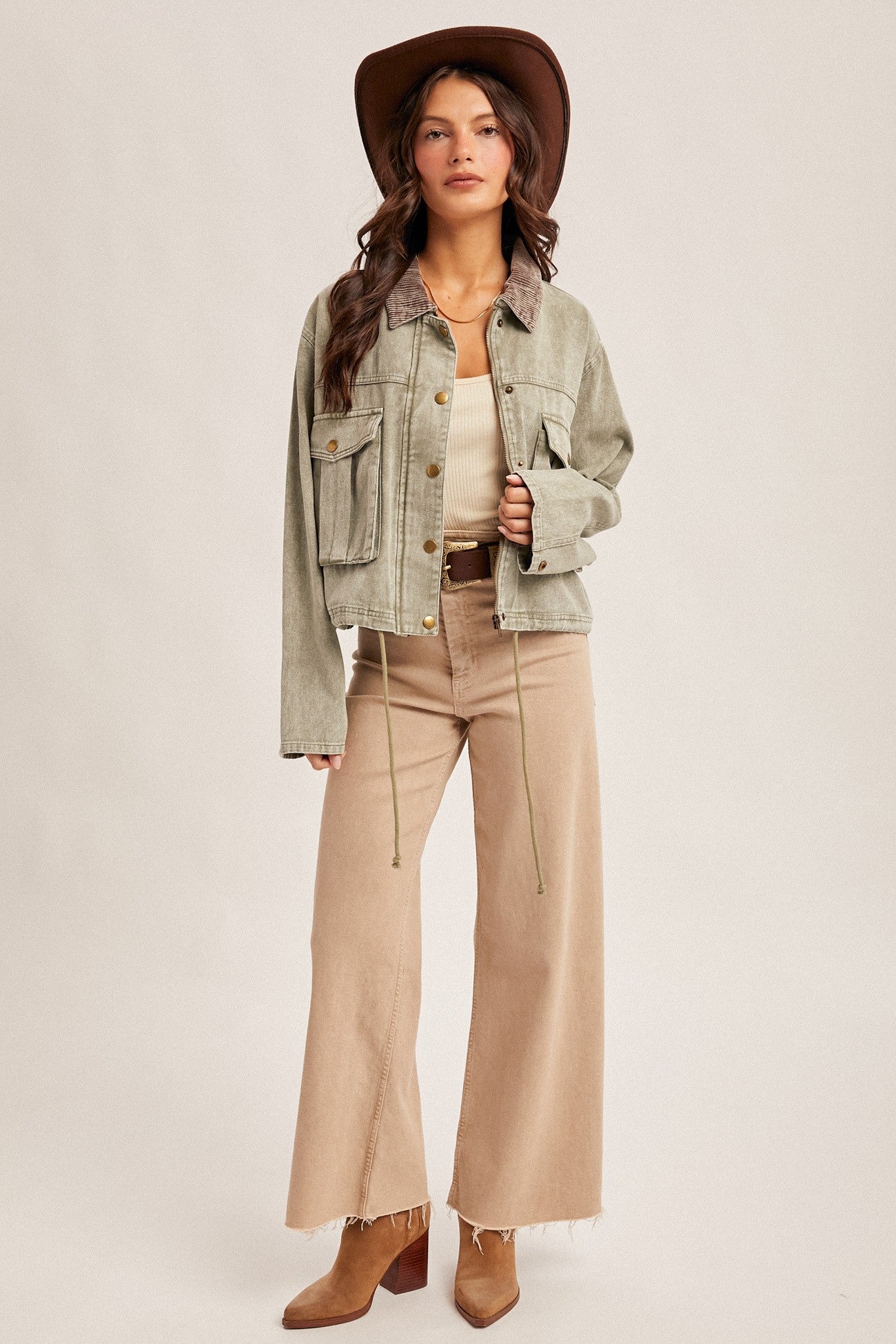 Vintage Muse Corduroy Crop Jacket