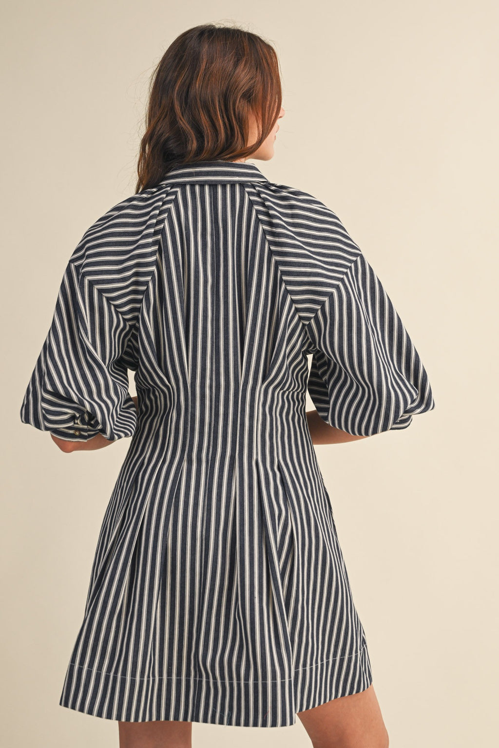 Seraphel Striped Denim Mini Dress