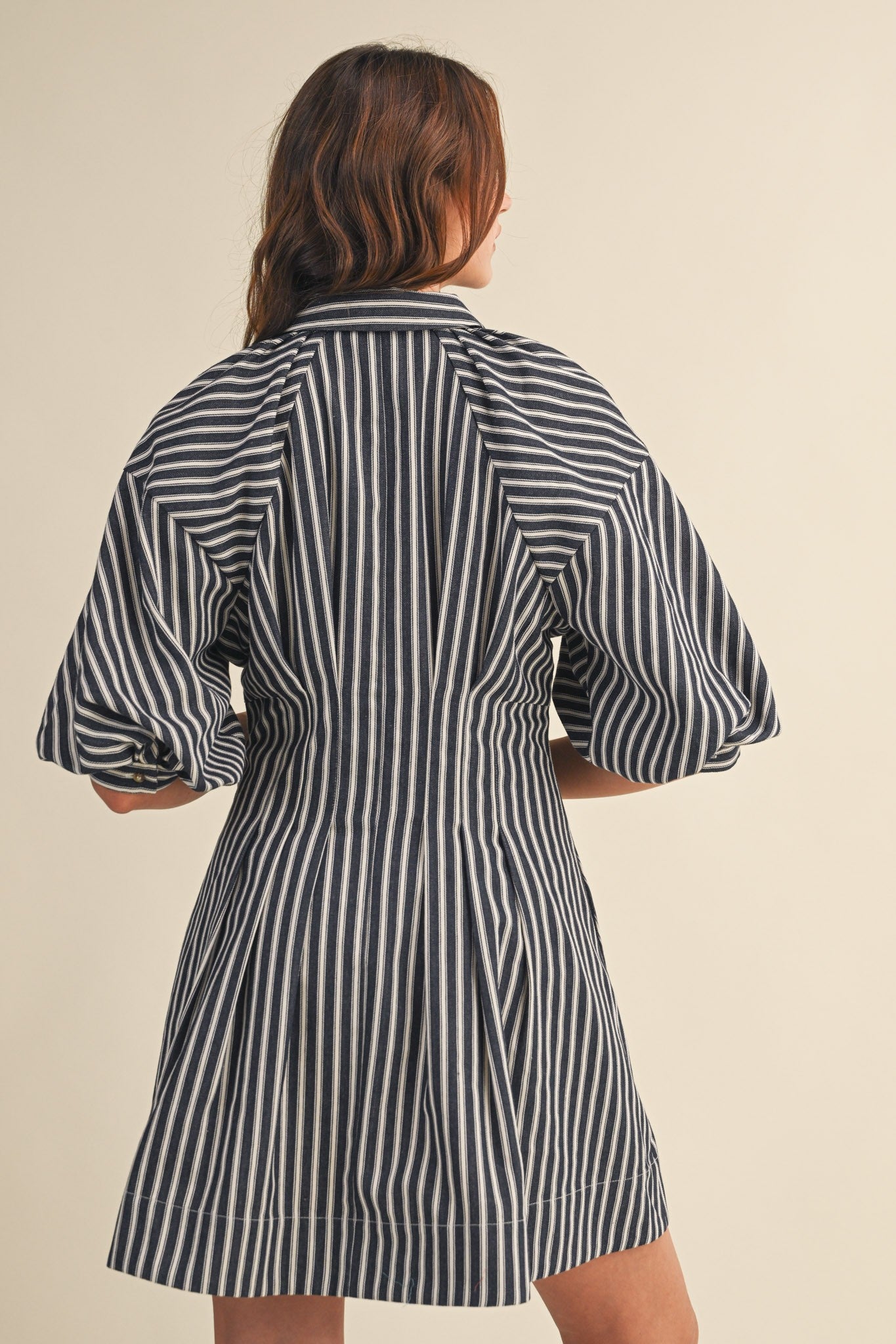 Seraphel Striped Denim Mini Dress